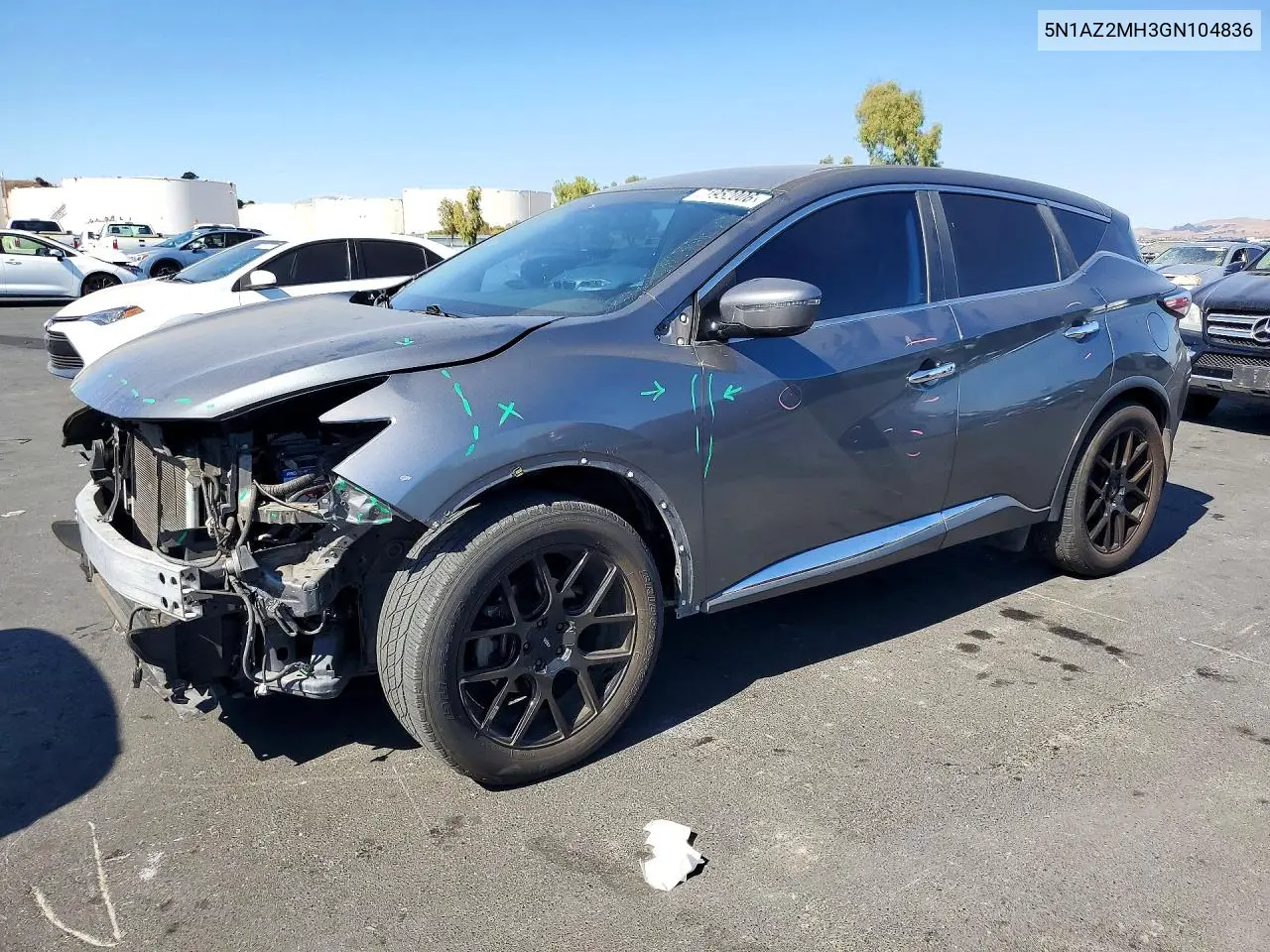 2016 Nissan Murano S VIN 5N1AZ2MH3GN104836 фото 1