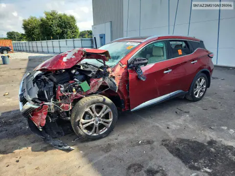5N1AZ2MG1GN139396 — 2016 Nissan Murano, Передняя часть, фото до ремонта