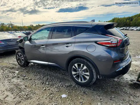 5N1AZ2MG8HN131975 — 2017 Nissan Murano, фото 2 с аукциона Copart, Передняя часть