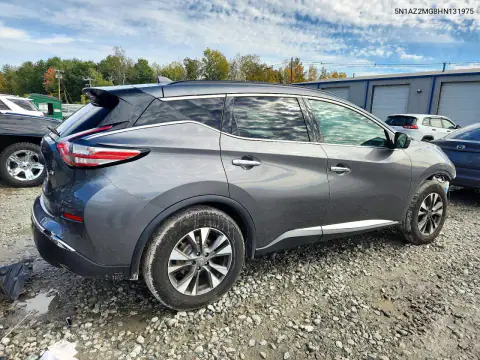 5N1AZ2MG8HN131975 — 2017 Nissan Murano, фото 3 с аукциона Copart, Передняя часть