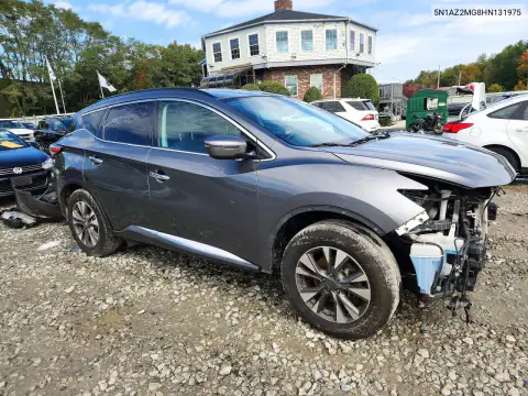 5N1AZ2MG8HN131975 — 2017 Nissan Murano, фото 4 с аукциона Copart, Передняя часть