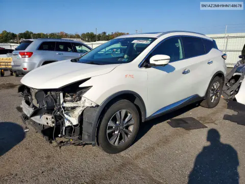 5N1AZ2MH9HN148678 — 2017 Nissan Murano, Передняя часть, фото до ремонта