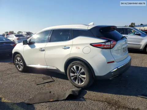 2017 Nissan Murano Sl VIN 5N1AZ2MH9HN148678 фото 2