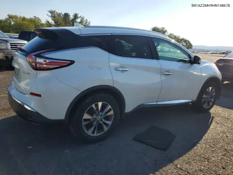 2017 Nissan Murano Sl VIN 5N1AZ2MH9HN148678 фото 3