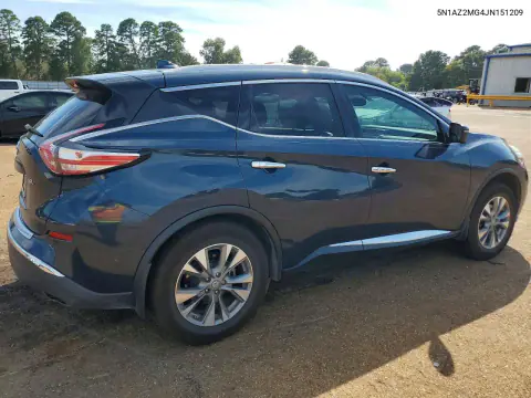 2018 Nissan Murano Sl VIN 5N1AZ2MG4JN151209 фото 3