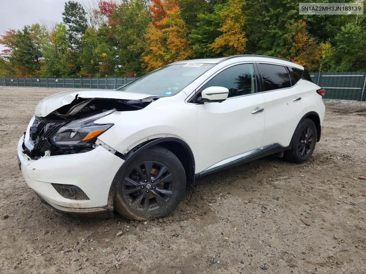 2018 Nissan Murano Sv VIN 5N1AZ2MH3JN183139 фото 1