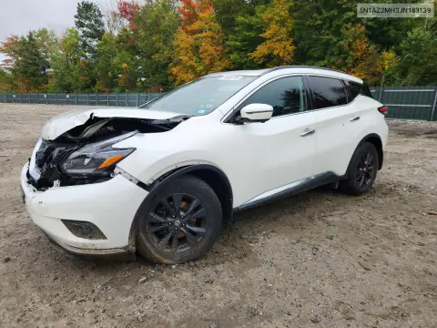 5N1AZ2MH3JN183139 — 2018 Nissan Murano, Передняя часть, фото до ремонта