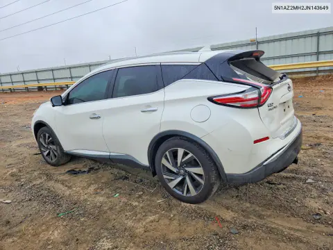 2018 Nissan Murano Platinum VIN 5N1AZ2MH2JN143649 фото 2