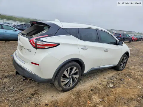 2018 Nissan Murano Platinum VIN 5N1AZ2MH2JN143649 фото 3