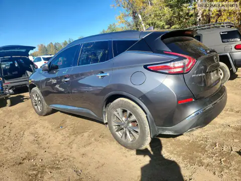 5N1AZ2MGXJN114875 — 2018 Nissan Murano, фото 2 с аукциона Copart, Передняя часть