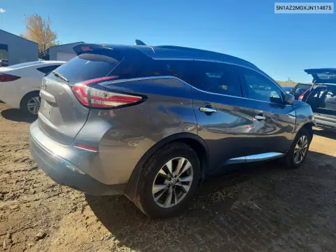 5N1AZ2MGXJN114875 — 2018 Nissan Murano, фото 3 с аукциона Copart, Передняя часть