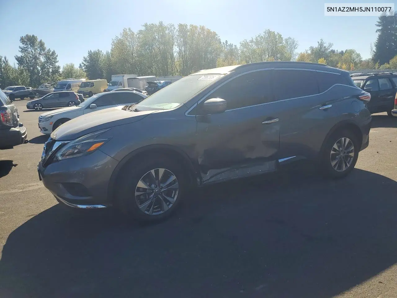 2018 Nissan Murano Sv VIN 5N1AZ2MH5JN110077 фото 1