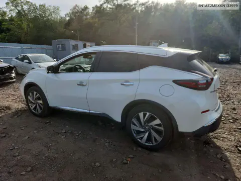 2019 Nissan Murano Sl VIN 5N1AZ2MSXKN133979 фото 2