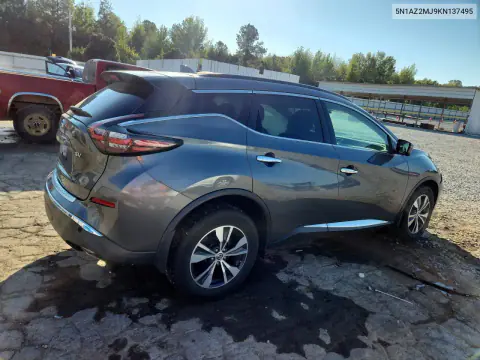 2019 Nissan Murano Sv VIN 5N1AZ2MJ9KN137495 фото 3