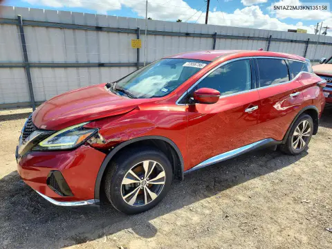 5N1AZ2MJ3KN135158 — 2019 Nissan Murano, Передняя часть, фото до ремонта