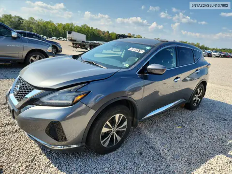 5N1AZ2AS5LN137802 — 2020 Nissan Murano, Механические повреждения, фото до ремонта