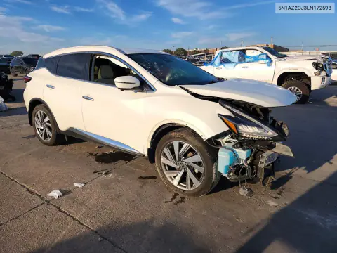 2020 Nissan Murano Sl VIN 5N1AZ2CJ3LN172598 фото 4