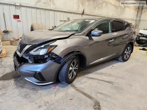 5N1AZ2AS8MC119792 — 2021 Nissan Murano, Передняя часть, фото до ремонта