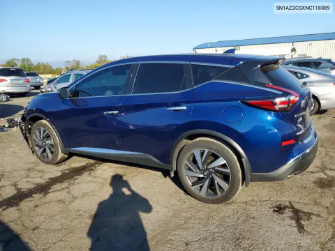 2022 Nissan Murano Sl VIN 5N1AZ2CSXNC118089 фото 2