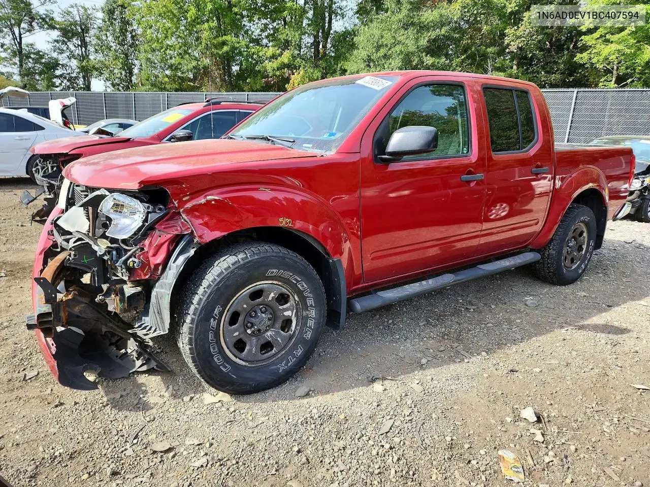 2011 Nissan Frontier S VIN 1N6AD0EV1BC407594 фото 1