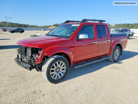 1N6AD0EV4CC402049 — 2012 Nissan Navara (Frontier), Передняя часть, фото до ремонта