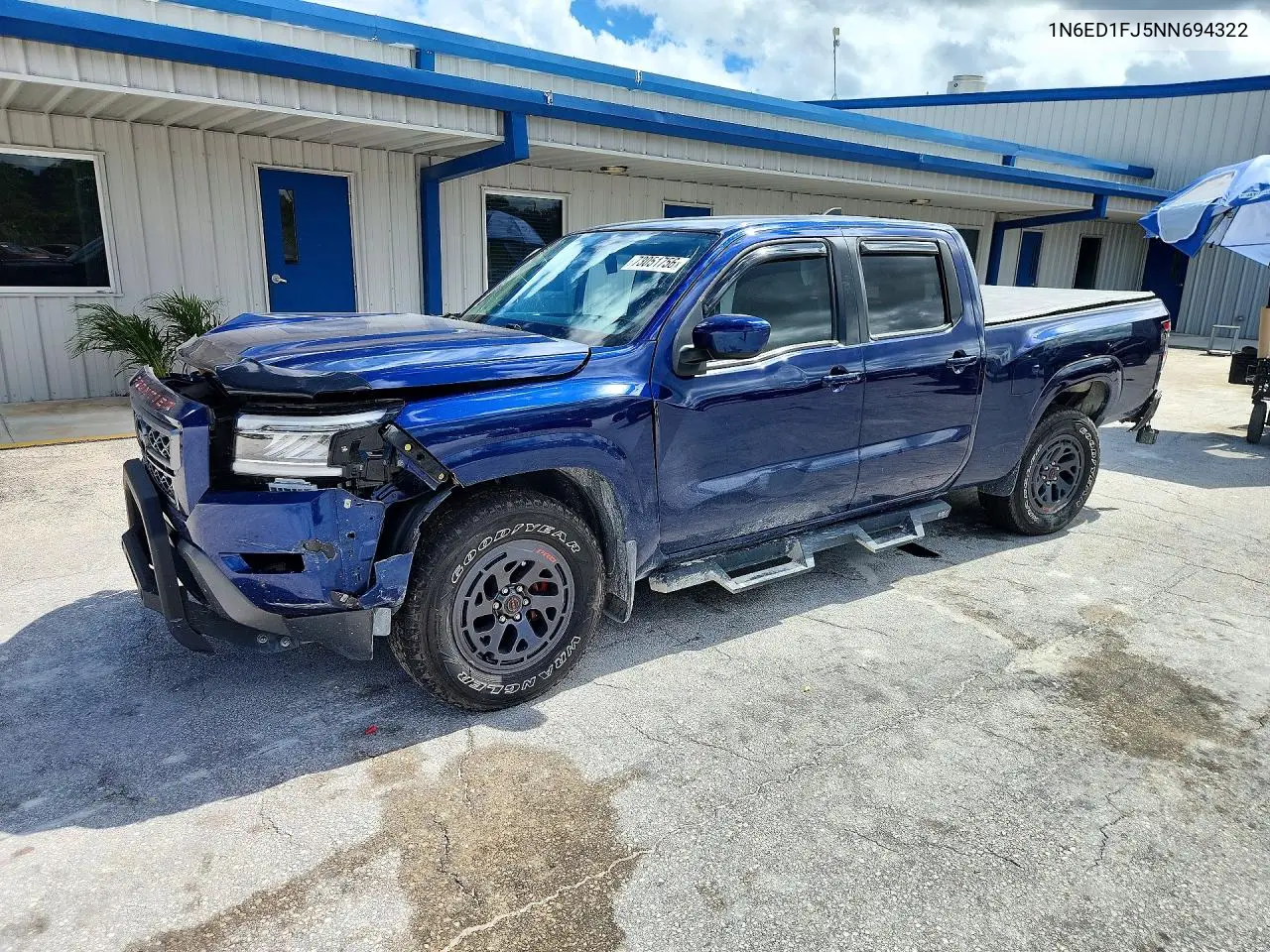 1N6ED1FJ5NN694322 Nissan Navara (Frontier) 2022 — повреждение Передняя часть, фото до ремонта