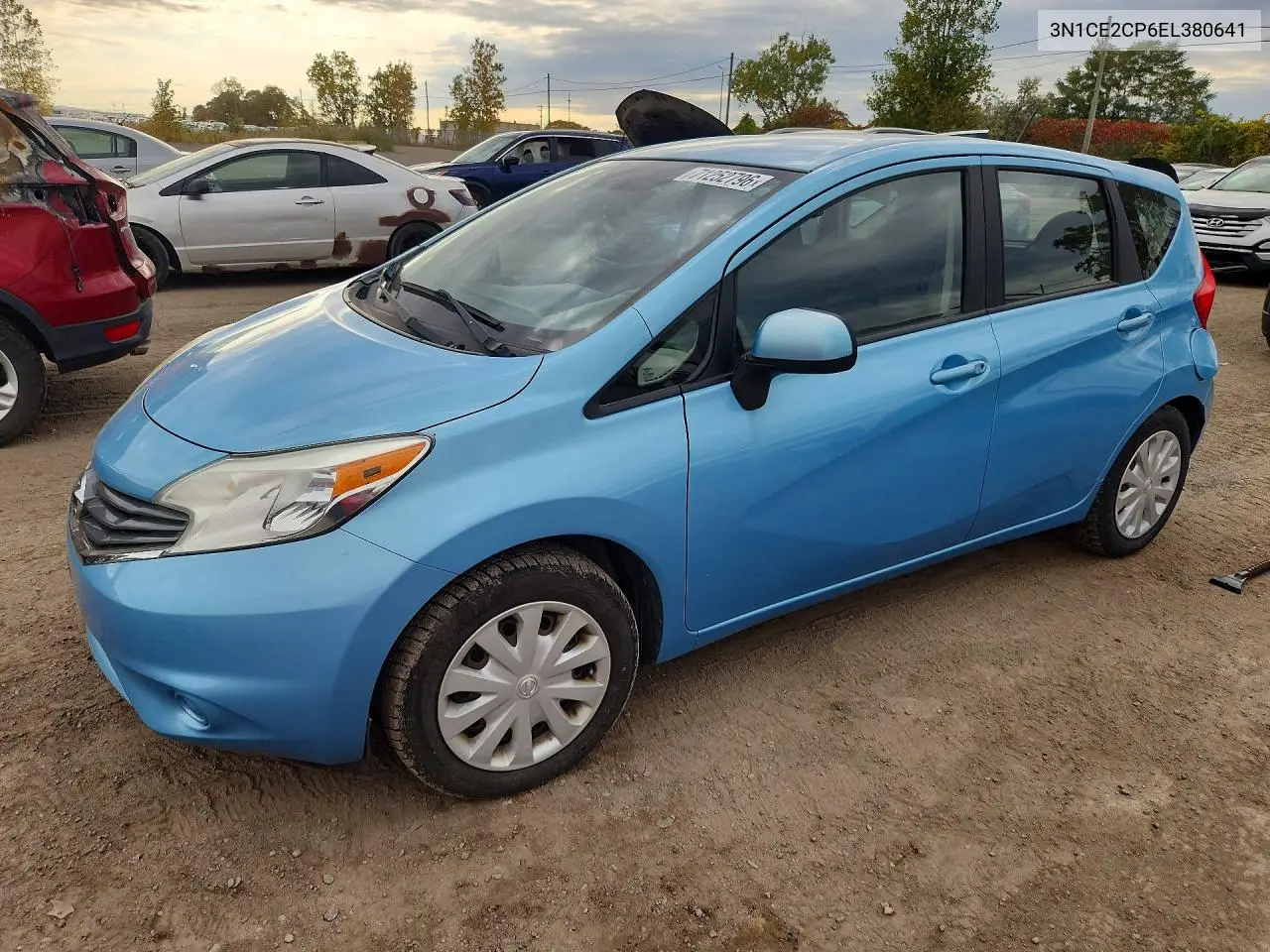 3N1CE2CP6EL380641 Nissan Note 2014 — повреждение Задняя часть, фото до ремонта
