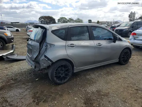 2015 Nissan Versa Note Sr VIN 3N1CE2CP9FL360482 фото 3