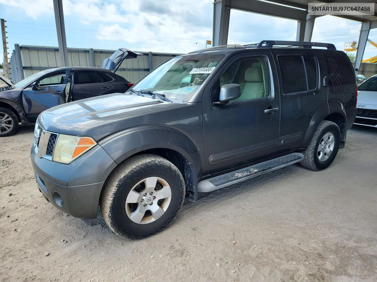 2007 Nissan Pathfinder S VIN 5N1AR18U97C647458 фото 1