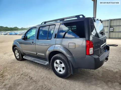 2007 Nissan Pathfinder S VIN 5N1AR18U97C647458 фото 2