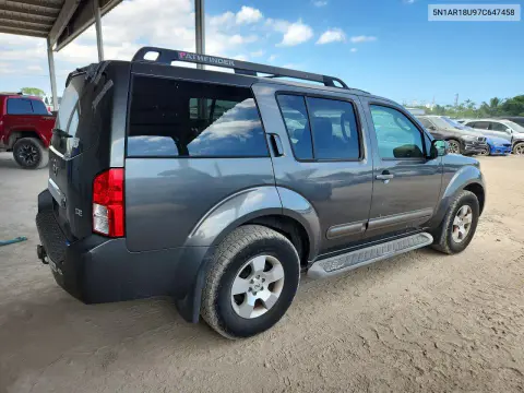 2007 Nissan Pathfinder S VIN 5N1AR18U97C647458 фото 3