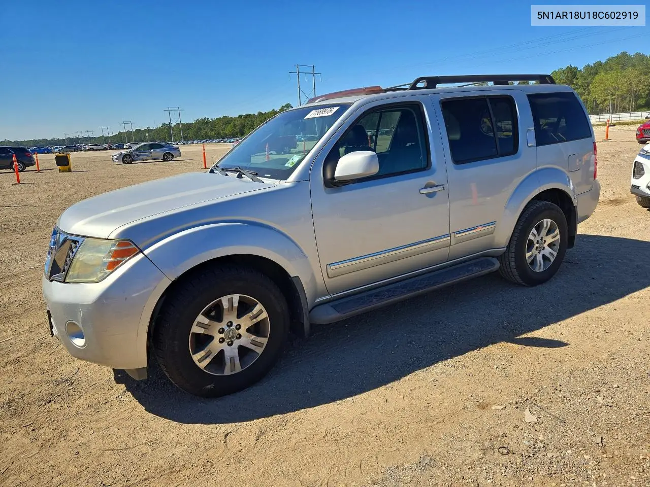 2008 Nissan Pathfinder S VIN 5N1AR18U18C602919 фото 1