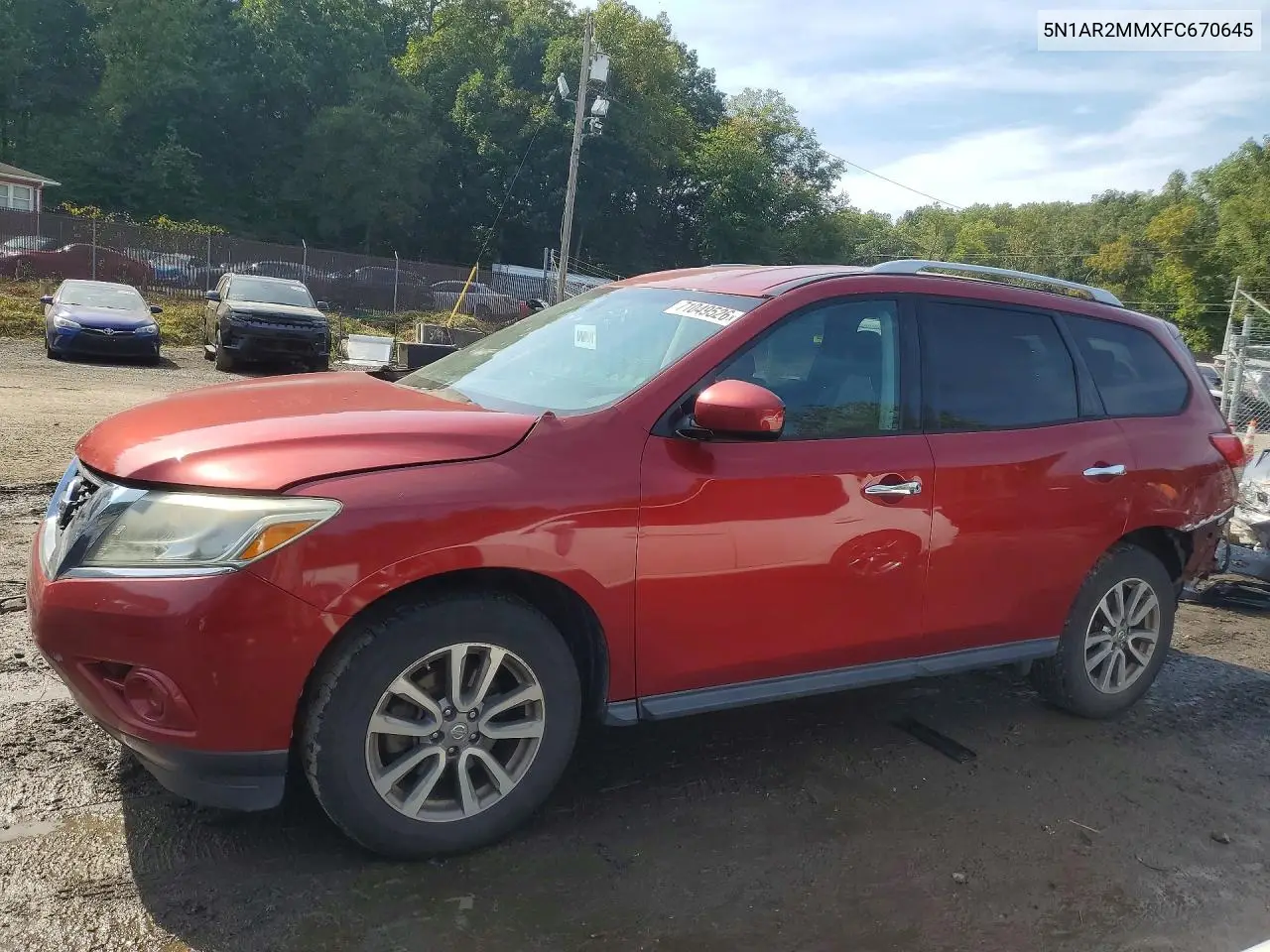 2015 Nissan Pathfinder S VIN 5N1AR2MMXFC670645 фото 1