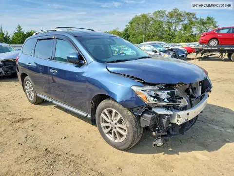 5N1AR2MM9FC701349 — 2015 Nissan Pathfinder, фото 4 с аукциона Copart, Передняя часть