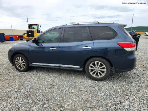 2015 Nissan Pathfinder Sl VIN 5N1AR2MNXFC648492 фото 2