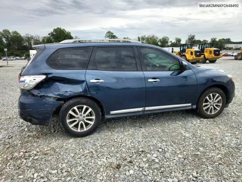 2015 Nissan Pathfinder Sl VIN 5N1AR2MNXFC648492 фото 3