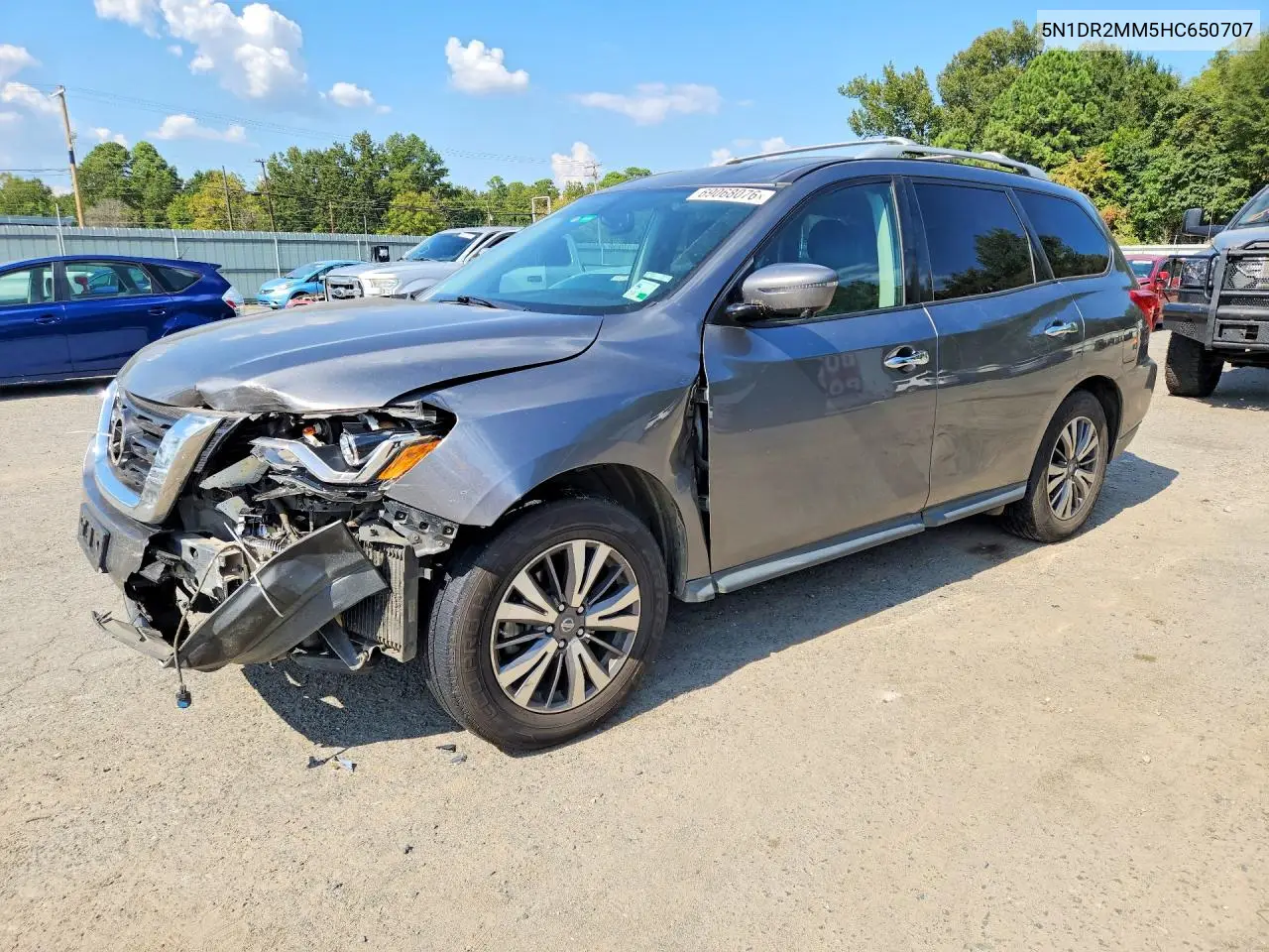 2017 Nissan Pathfinder Sl VIN 5N1DR2MM5HC650707 фото 1