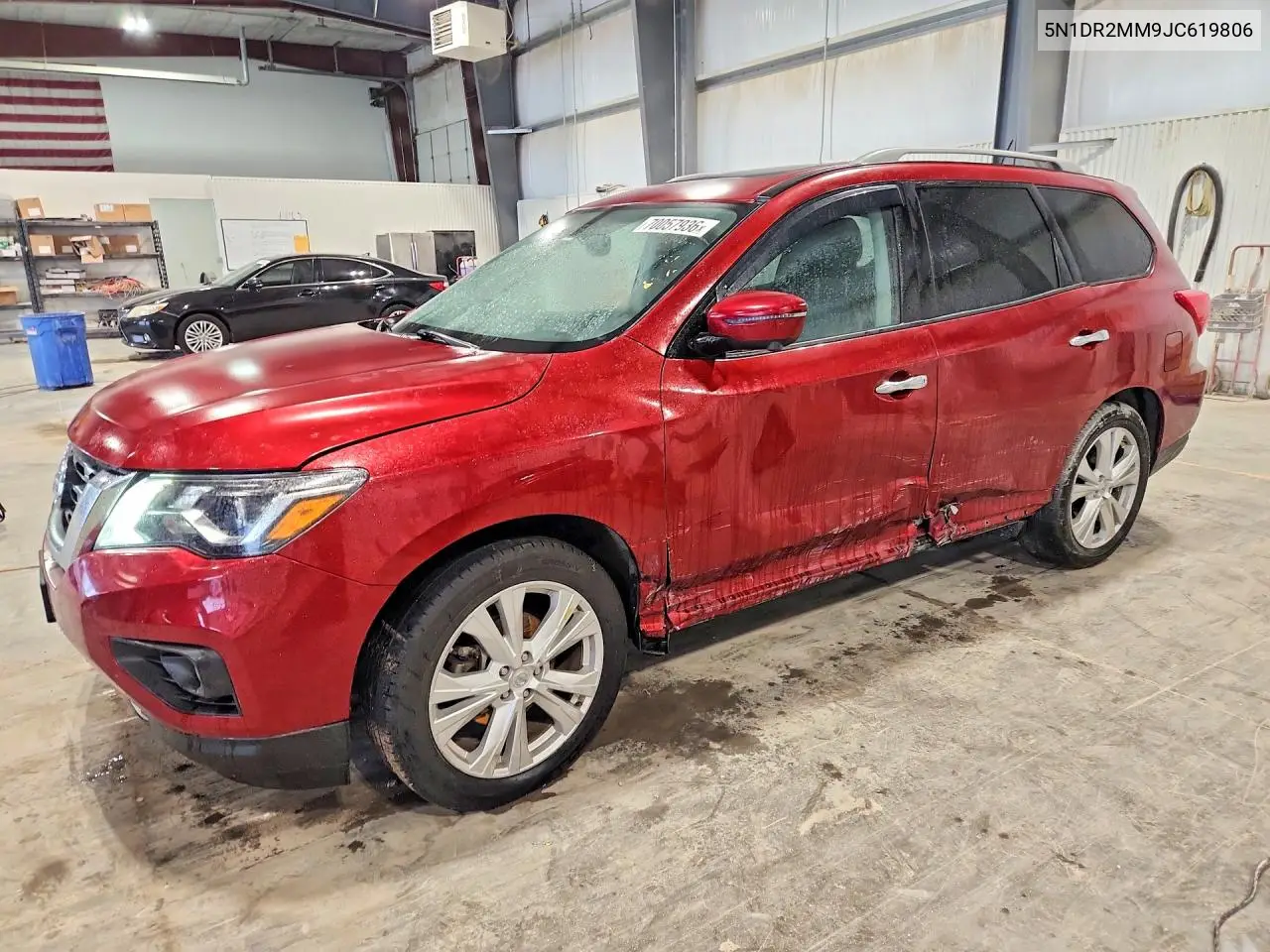 2018 Nissan Pathfinder Sl VIN 5N1DR2MM9JC619806 фото 1