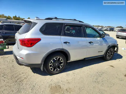 2019 Nissan Pathfinder Sv VIN 5N1DR2MN9KC633991 фото 3