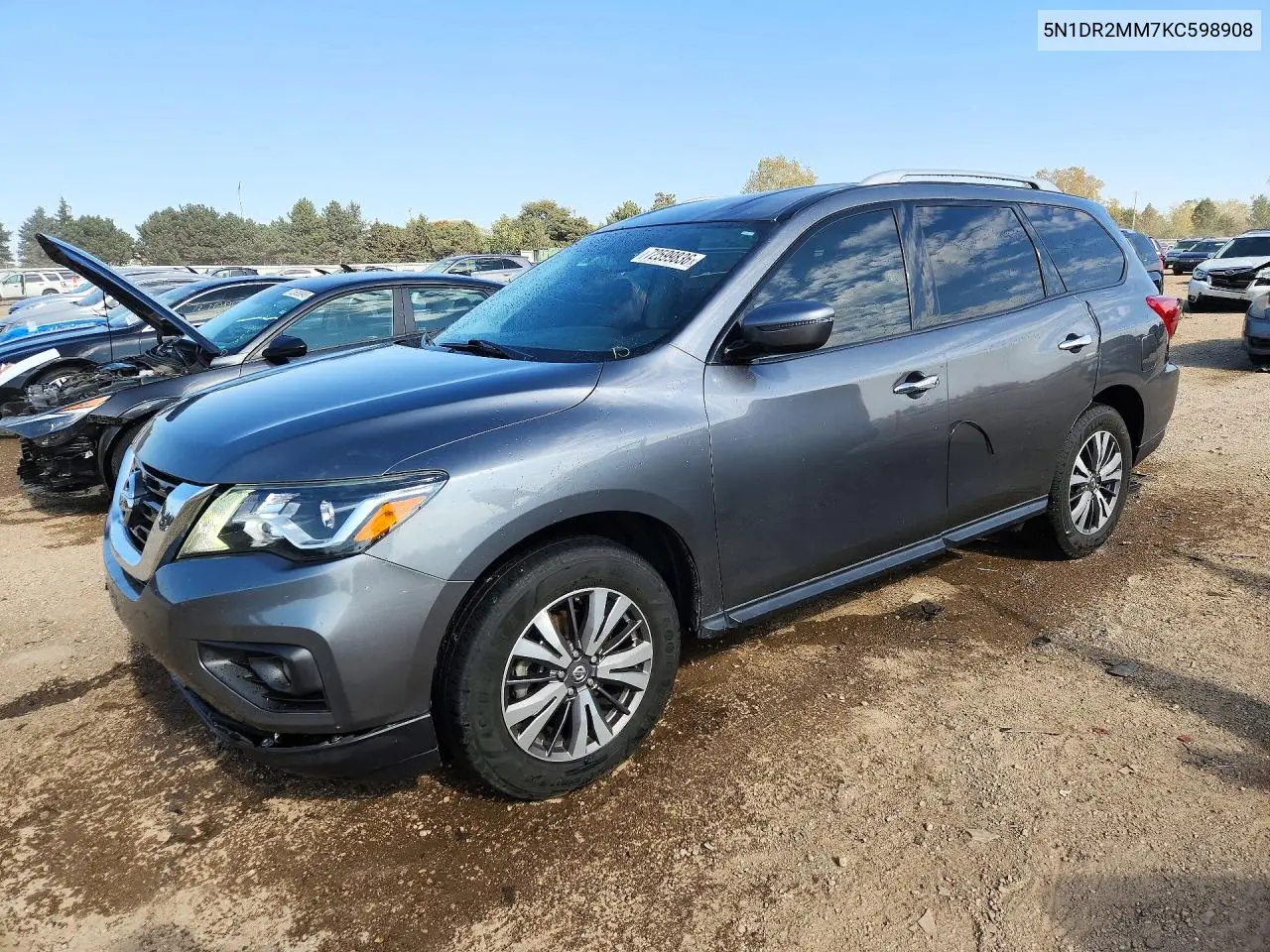 2019 Nissan Pathfinder Sv VIN 5N1DR2MM7KC598908 фото 1