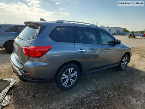 2019 Nissan Pathfinder Sv VIN 5N1DR2MM7KC598908 фото 3
