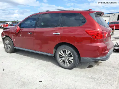 2019 Nissan Pathfinder Sv VIN 5N1DR2MN6KC593563 фото 2
