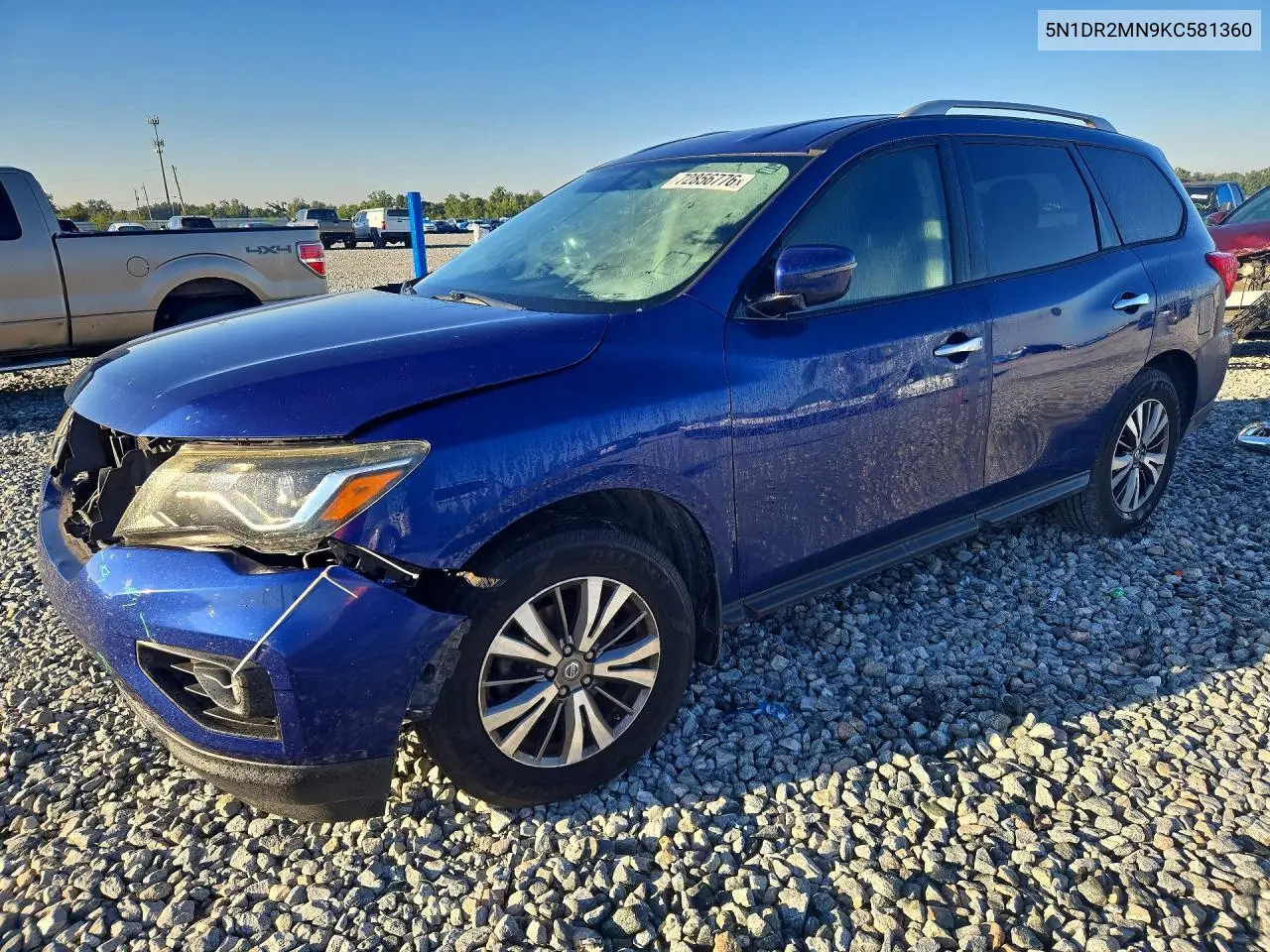 2019 Nissan Pathfinder S VIN 5N1DR2MN9KC581360 фото 1