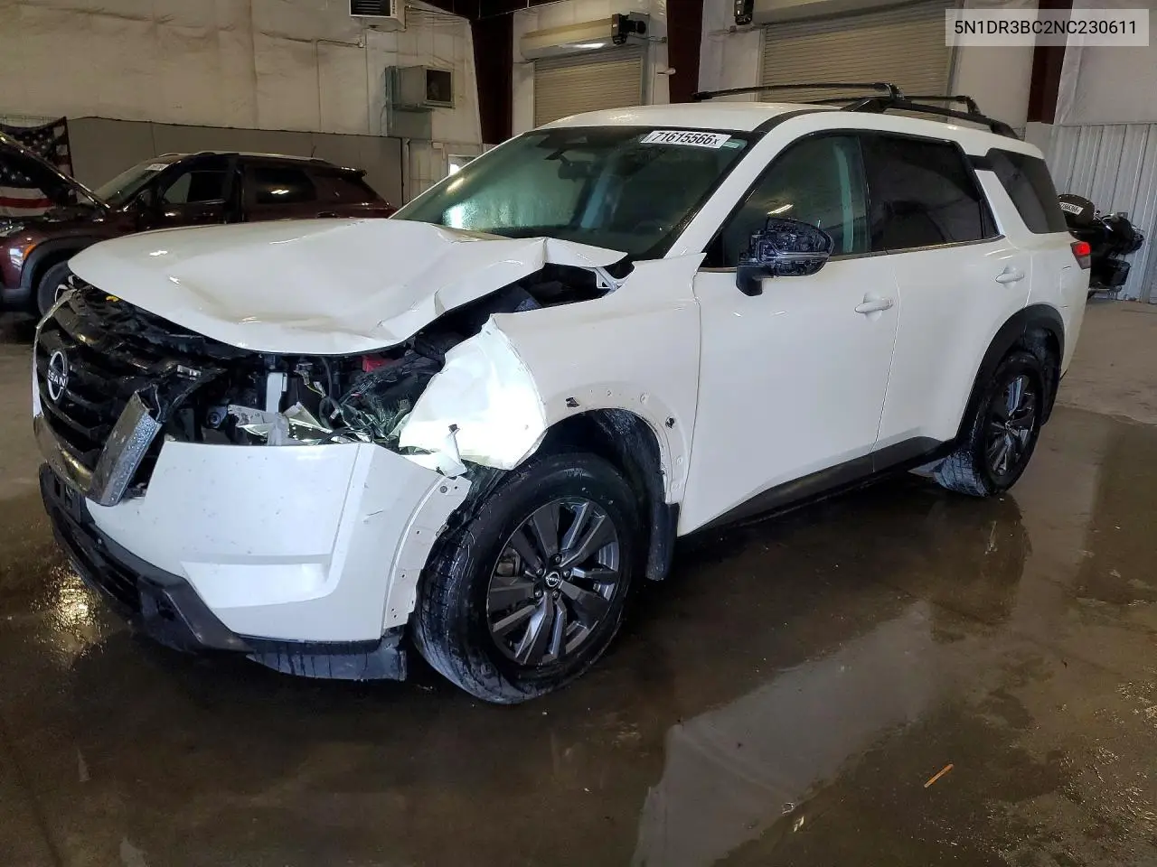 2022 Nissan Pathfinder Sv VIN 5N1DR3BC2NC230611 фото 1