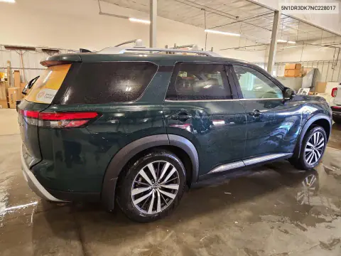 2022 Nissan Pathfinder Platinum VIN 5N1DR3DK7NC228017 фото 3