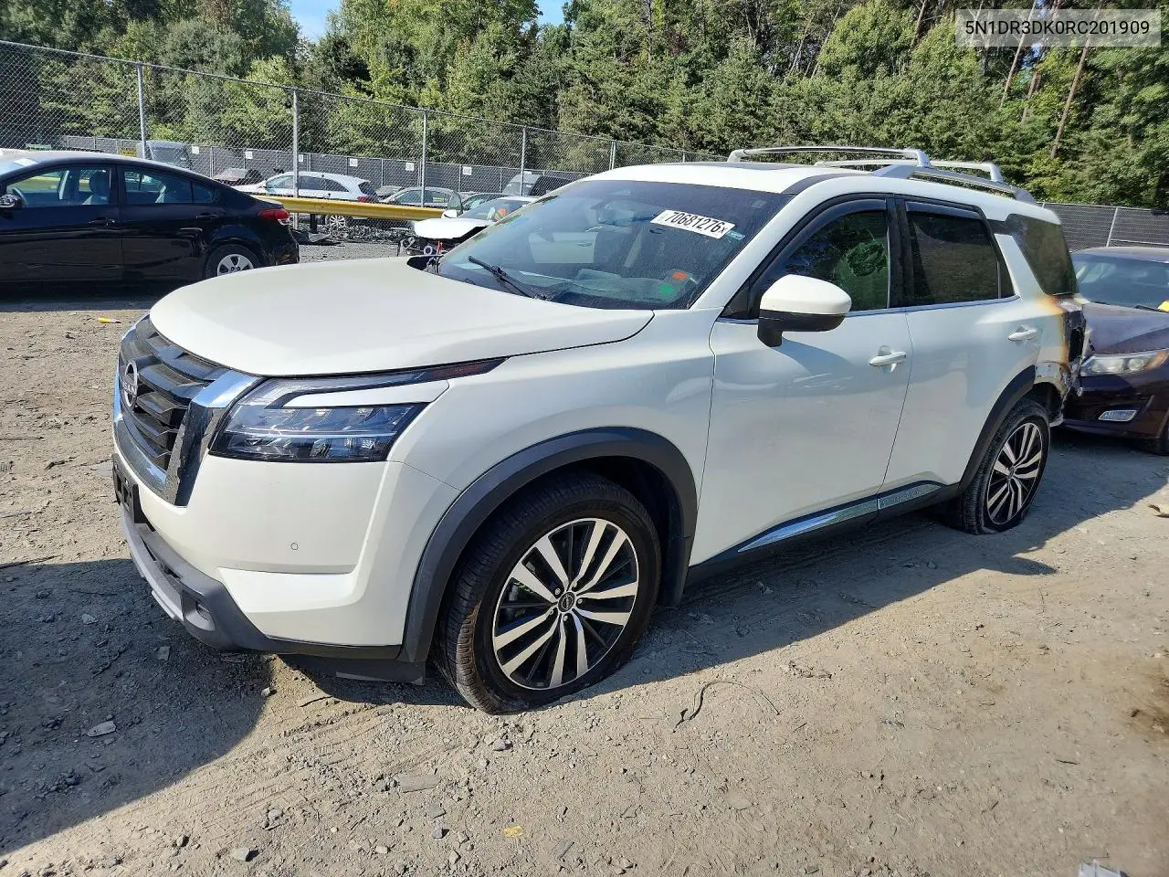 5N1DR3DK0RC201909 Nissan Pathfinder 2024 — повреждение Пожар, фото до ремонта