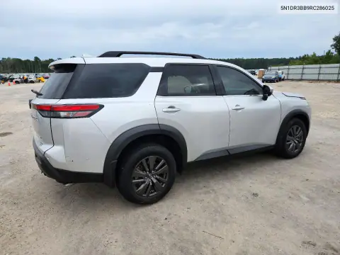 2024 Nissan Pathfinder Sv VIN 5N1DR3BB9RC286025 фото 3