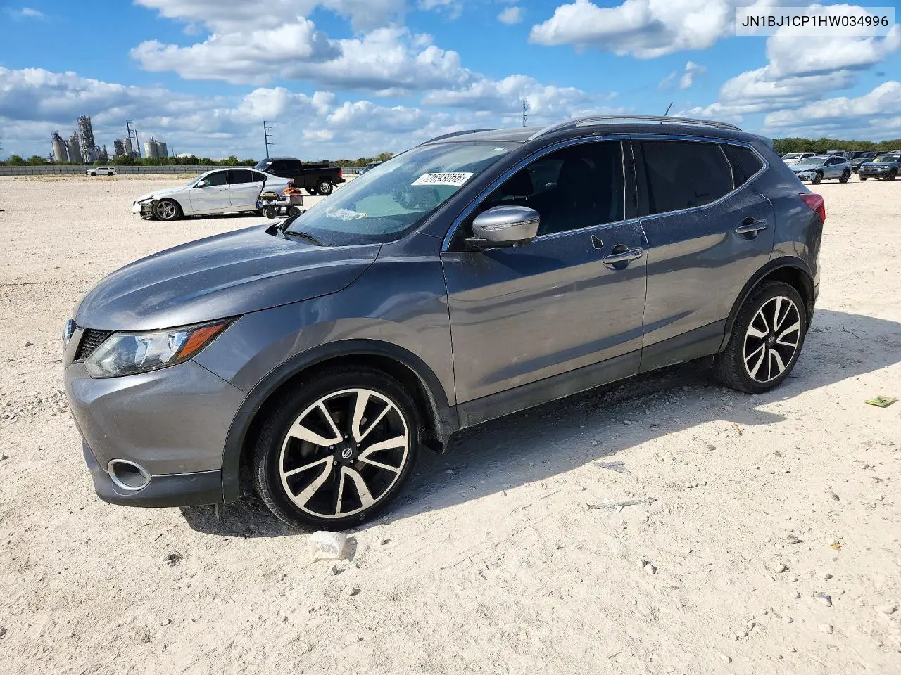 2017 Nissan Rogue Sport Sl VIN JN1BJ1CP1HW034996 фото 1