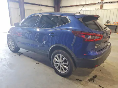 2021 Nissan Rogue Sport S VIN JN1BJ1AV4MW303181 фото 2