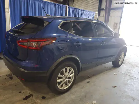 2021 Nissan Rogue Sport S VIN JN1BJ1AV4MW303181 фото 3